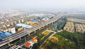 宁波市首条城市快速路--机场快速干道建成(图)
