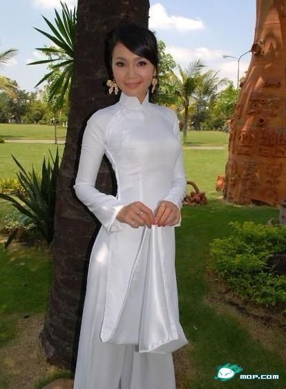越南美女穿旗袍开叉到腰(4)