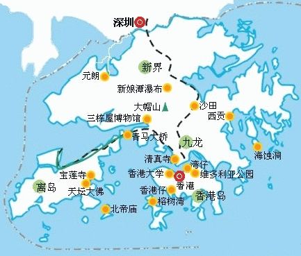 香港旅游路线图(组图)