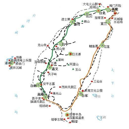 台湾旅游地图