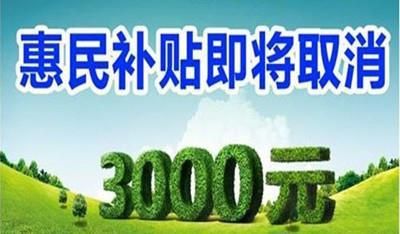 国家3000元惠民补贴即将取消或调整_温州车市