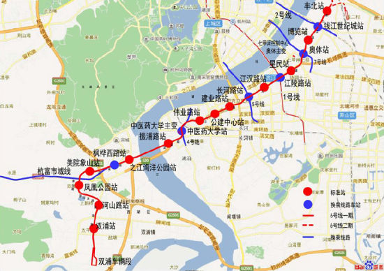 杭州地铁6号线一期环评公示 5月开建2018年完