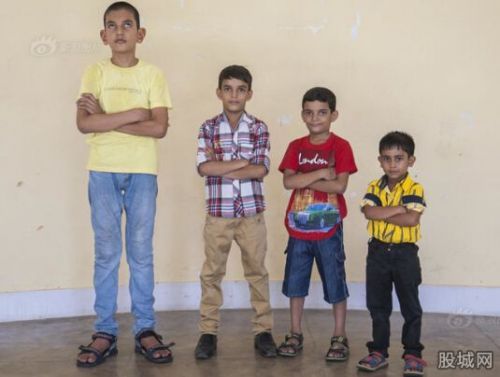 印度5岁小男孩身高1.75米