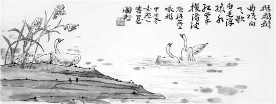 新版语文教材里110幅插画 这个温州人用写意水