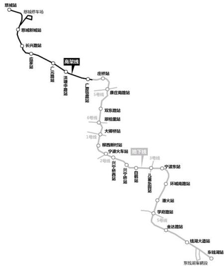 宁波轨道交通4号线规划选址公示 全程设站25个